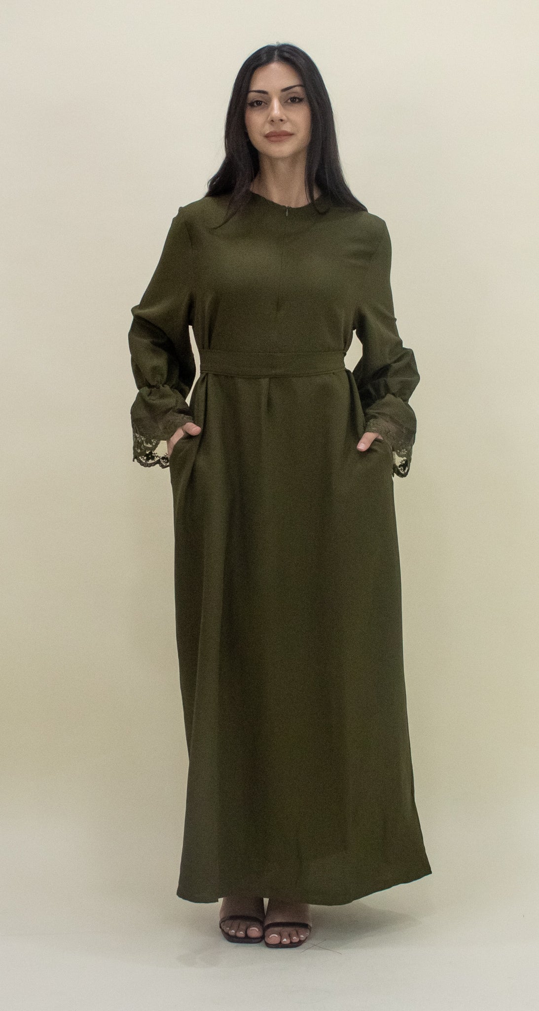 Lace Abaya - Green