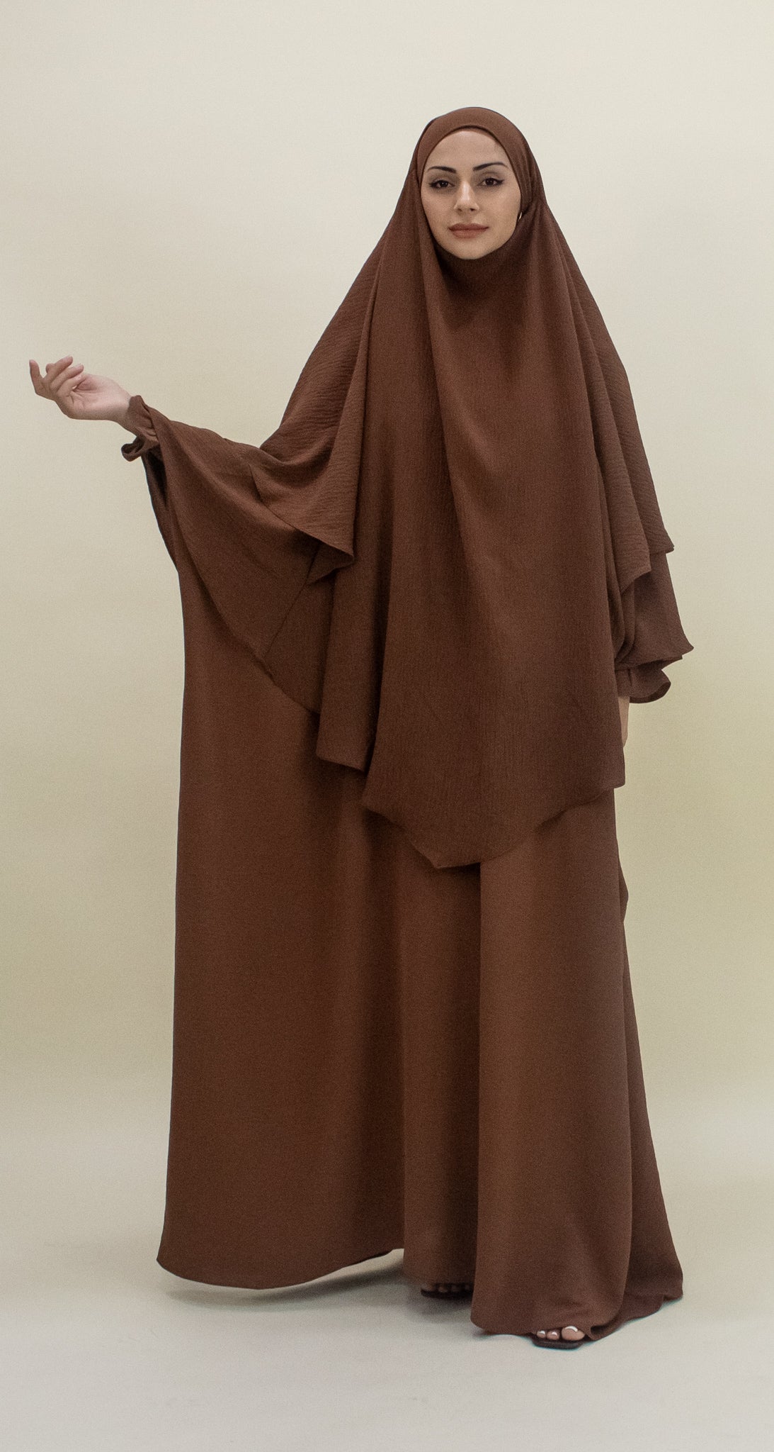 Amanah Ruffle Sleeve Abaya - (S/M)