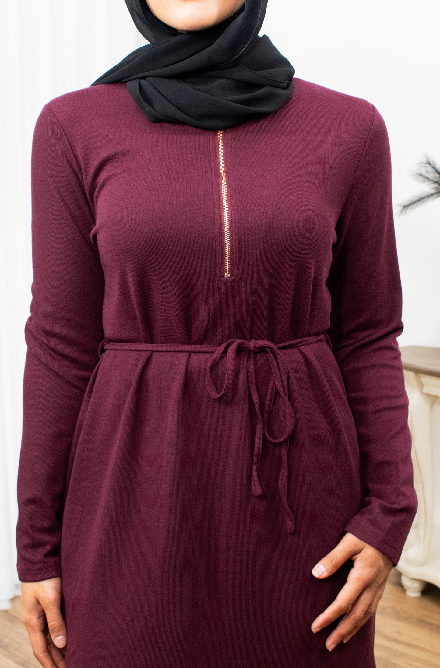 Crinkle Top - Maroon