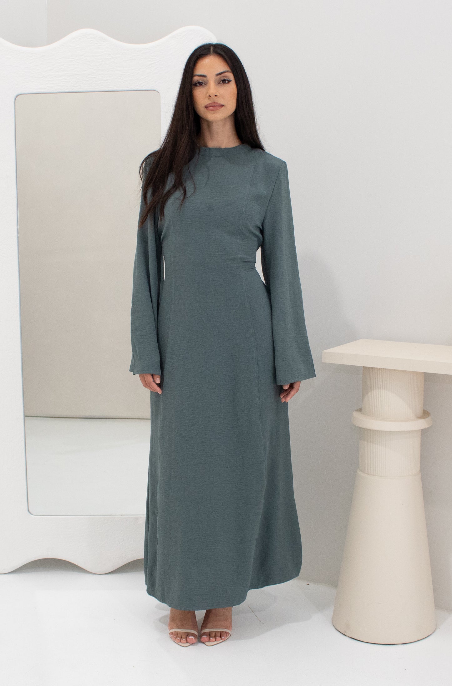 Zaniyah Crepe Dress - Teal