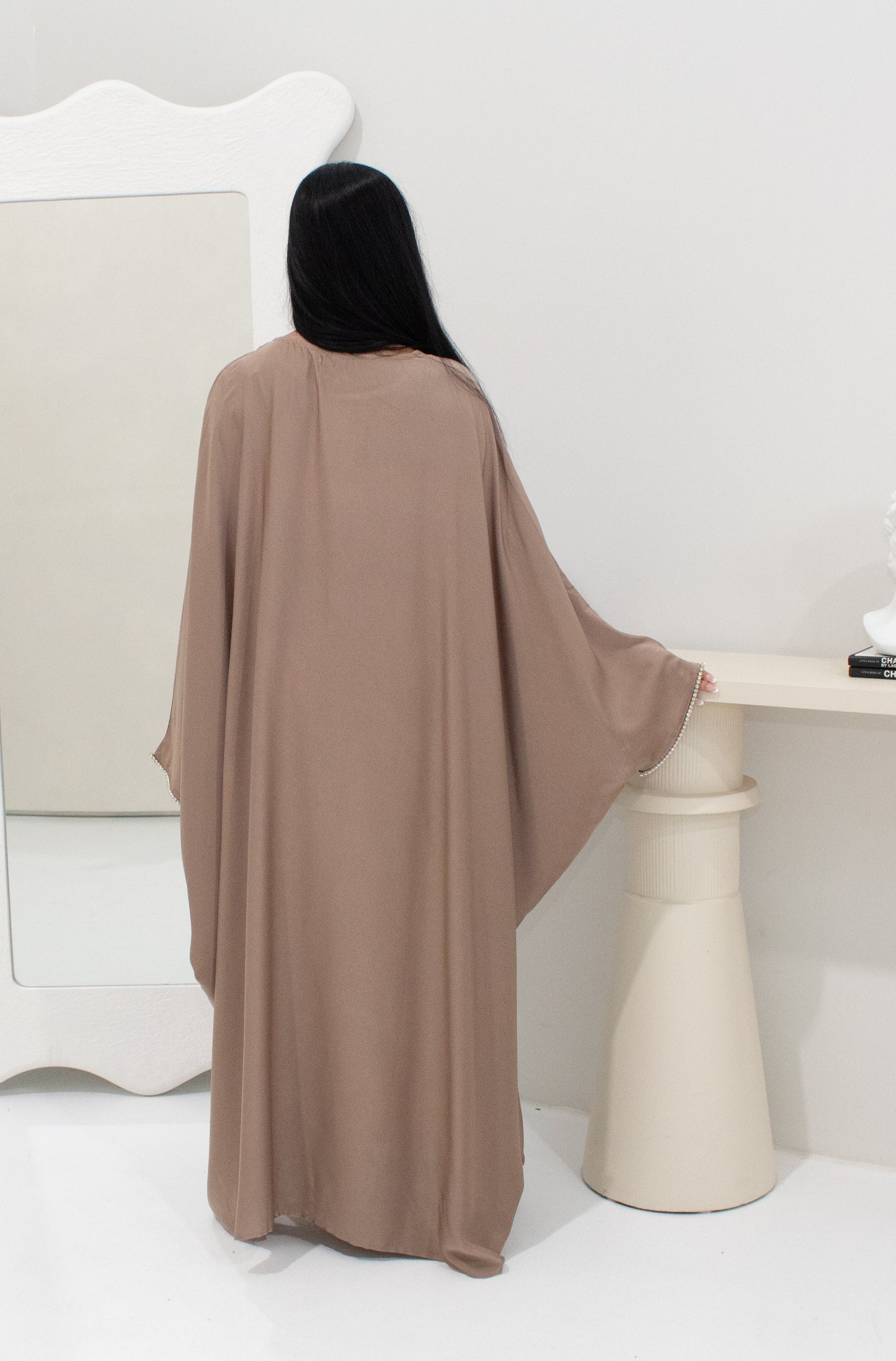 Diamonte Abaya - Mocha