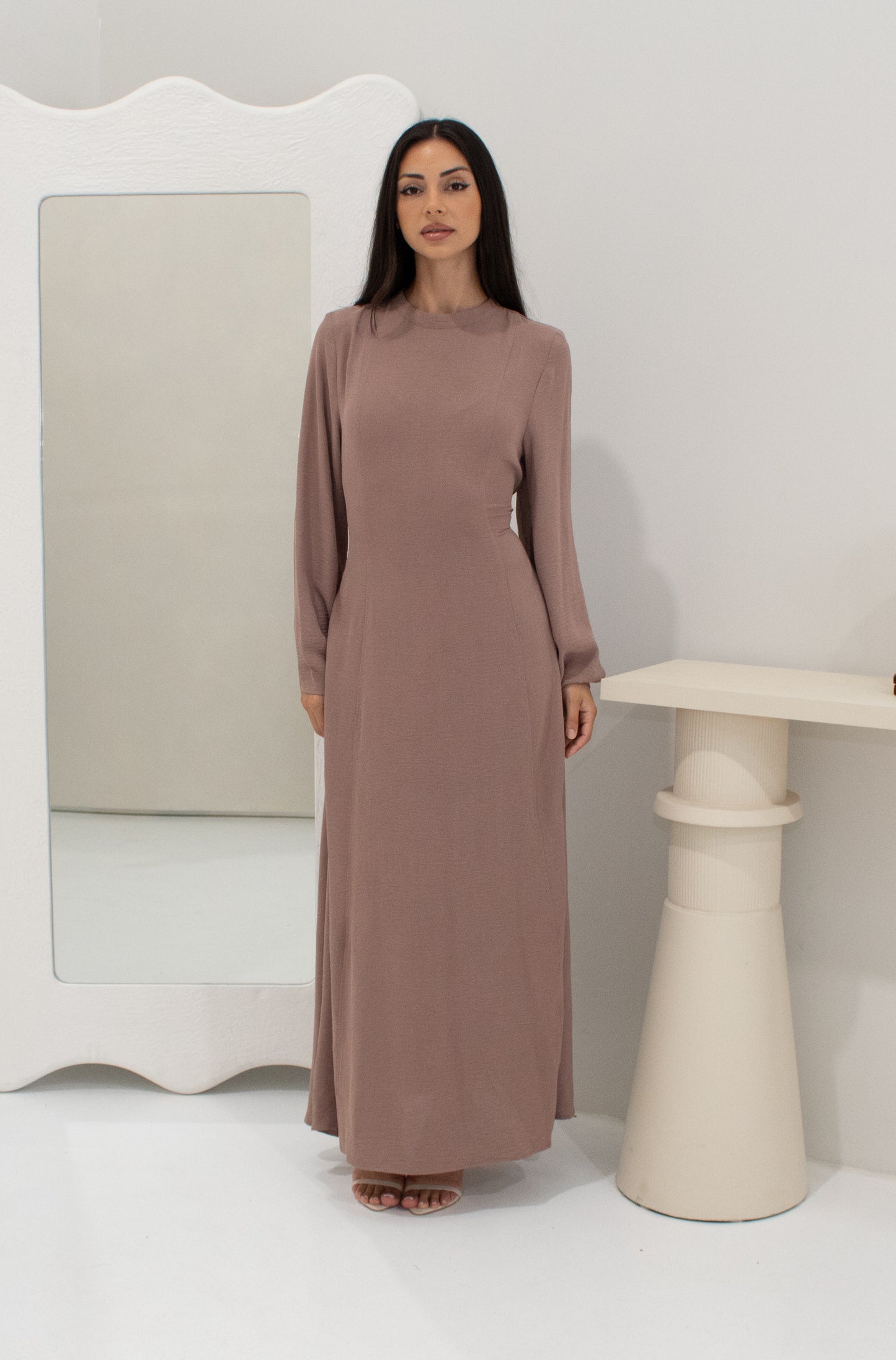 Zaniyah Crepe Dress - Dusty Rose