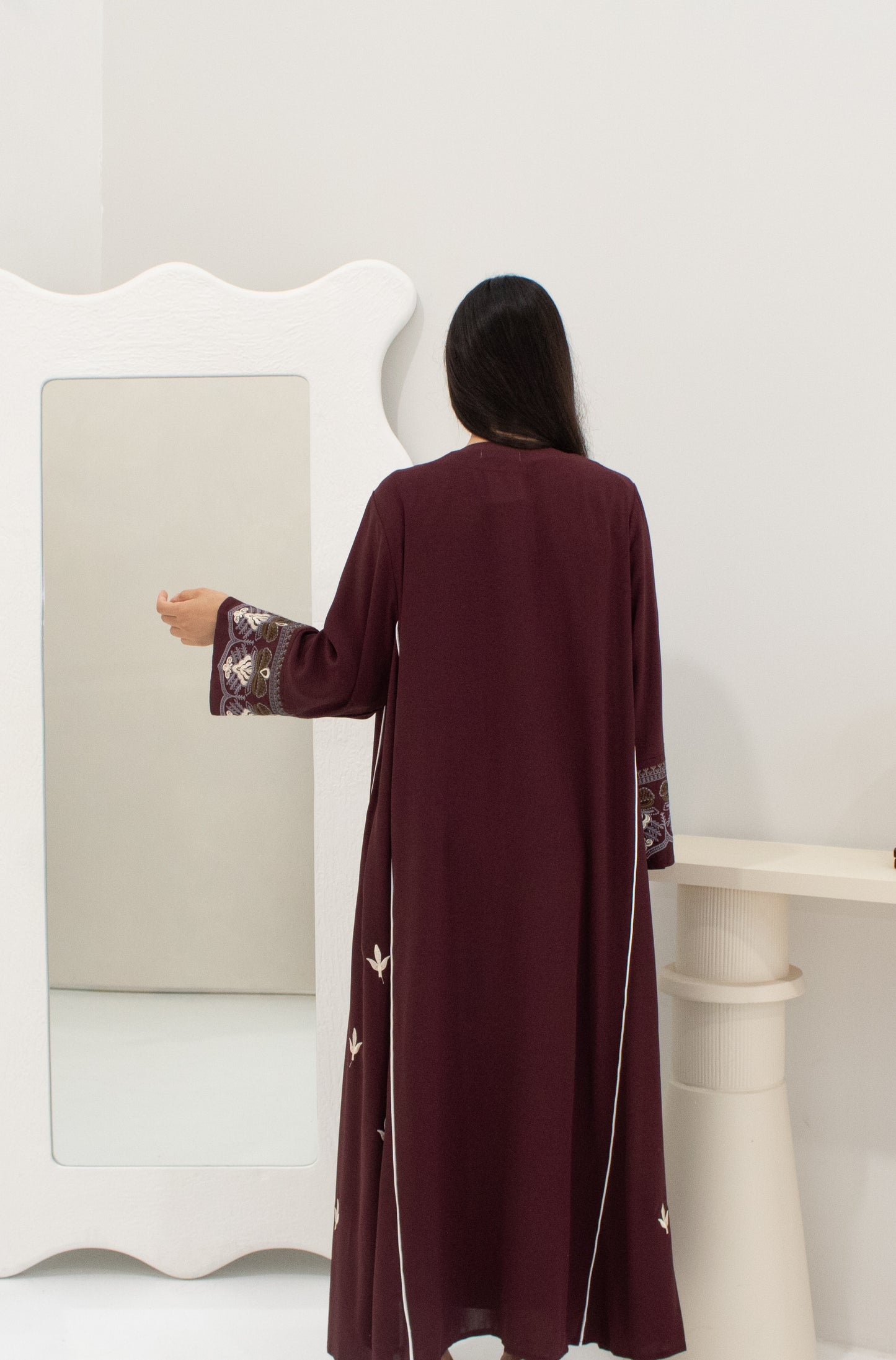 Hajar Abaya - Maroon