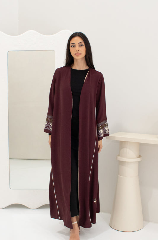 Hajar Abaya - Maroon