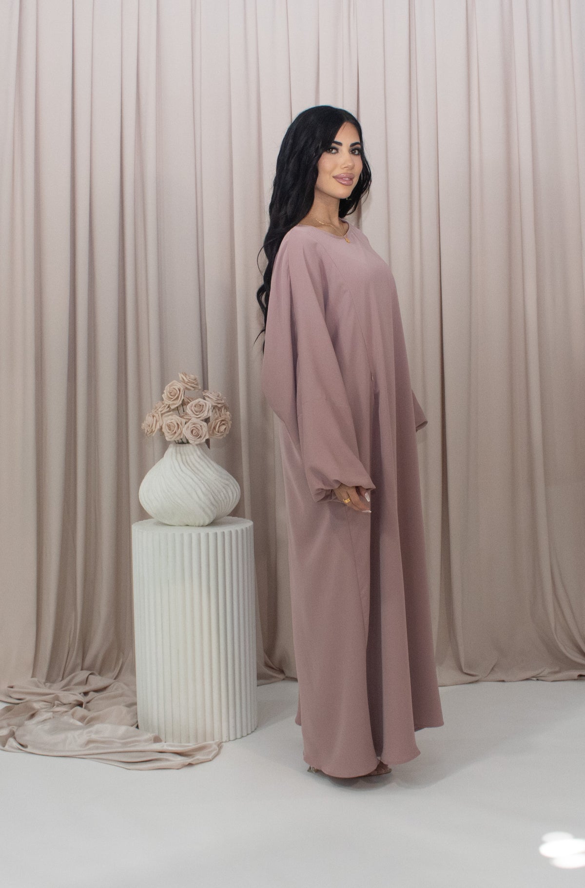 Hadara Rosticil Muna Abaya - Dusty Rose – Hadara Boutique