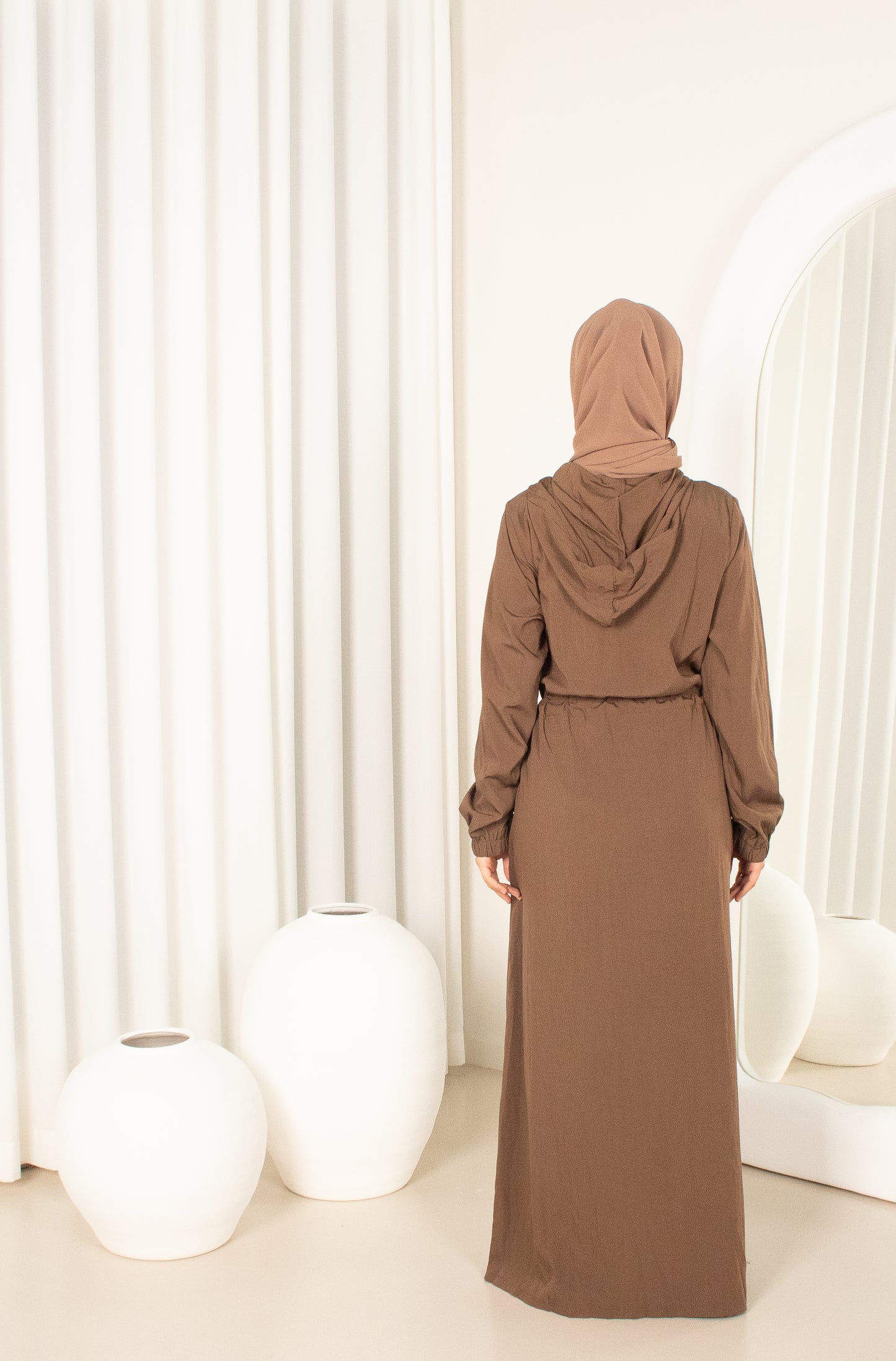 Rumi Drawstring Jacket - chocolate