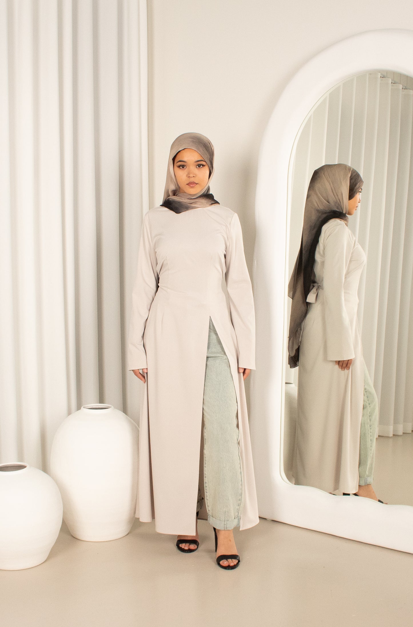 Soraya Split Top- Stone