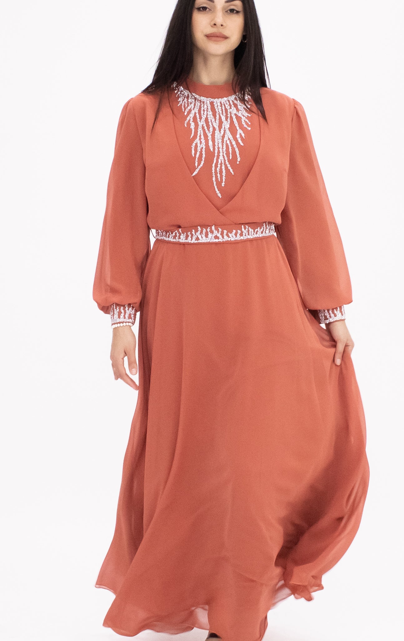 Savannah gown - Coral