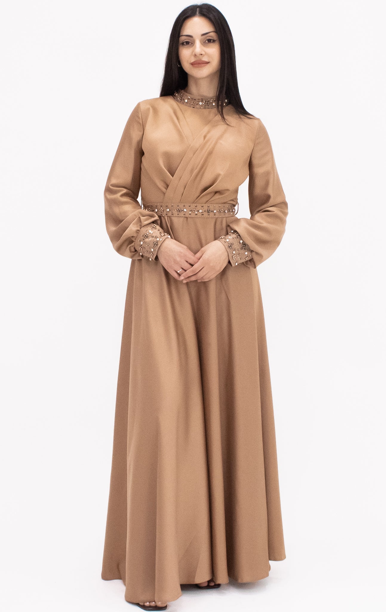 Leah gem gown - Brown