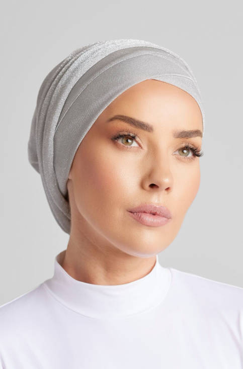 SILVER SHIMMER TURBAN