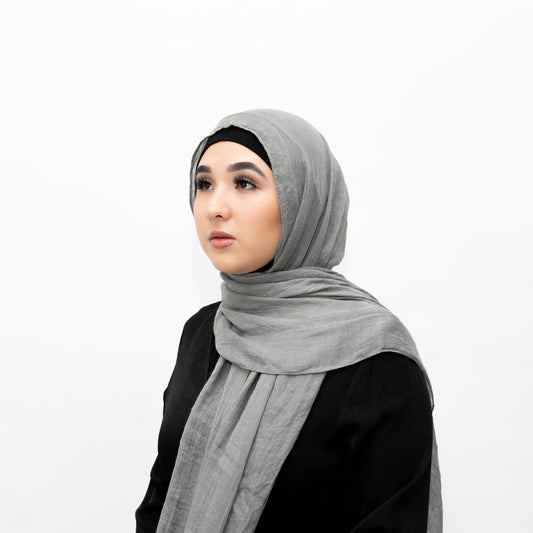 Grey Cotton Hijab