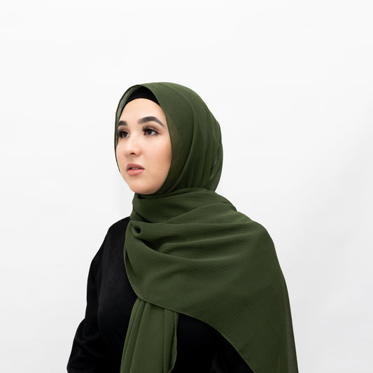 Forest Green Chiffon Hijab