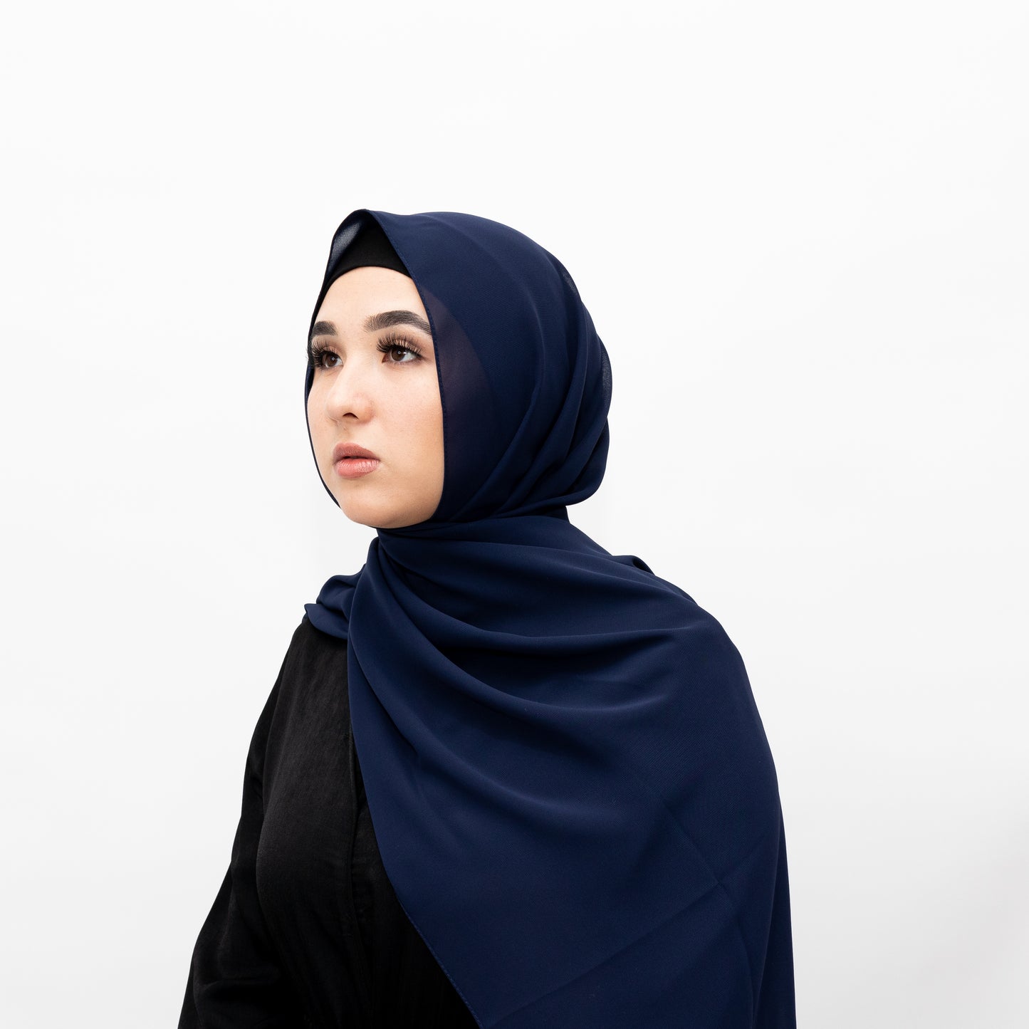 Navy Chiffon Hijab