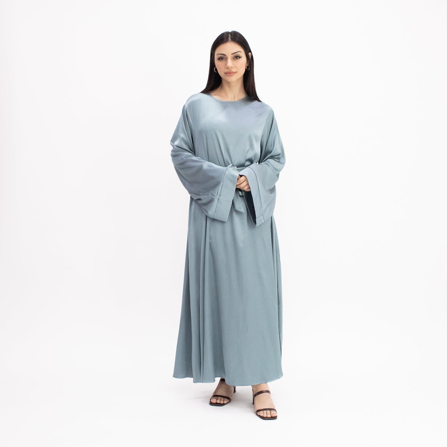 Hawa Abaya - Shimmer Dusty Blue