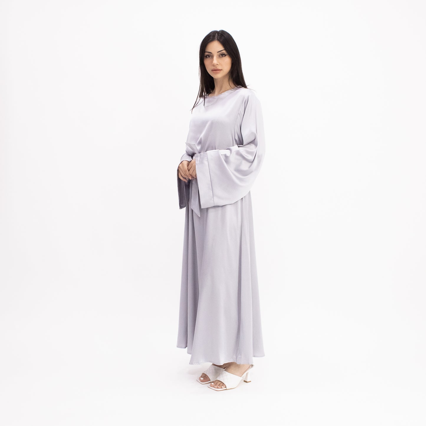 Hawa Abaya - Shimmer Grey