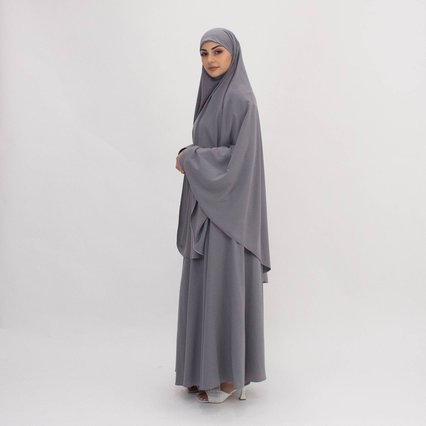 Two Piece Jilbab - Grey