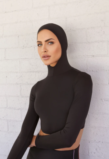 Luxe Hooded Crop Midnight