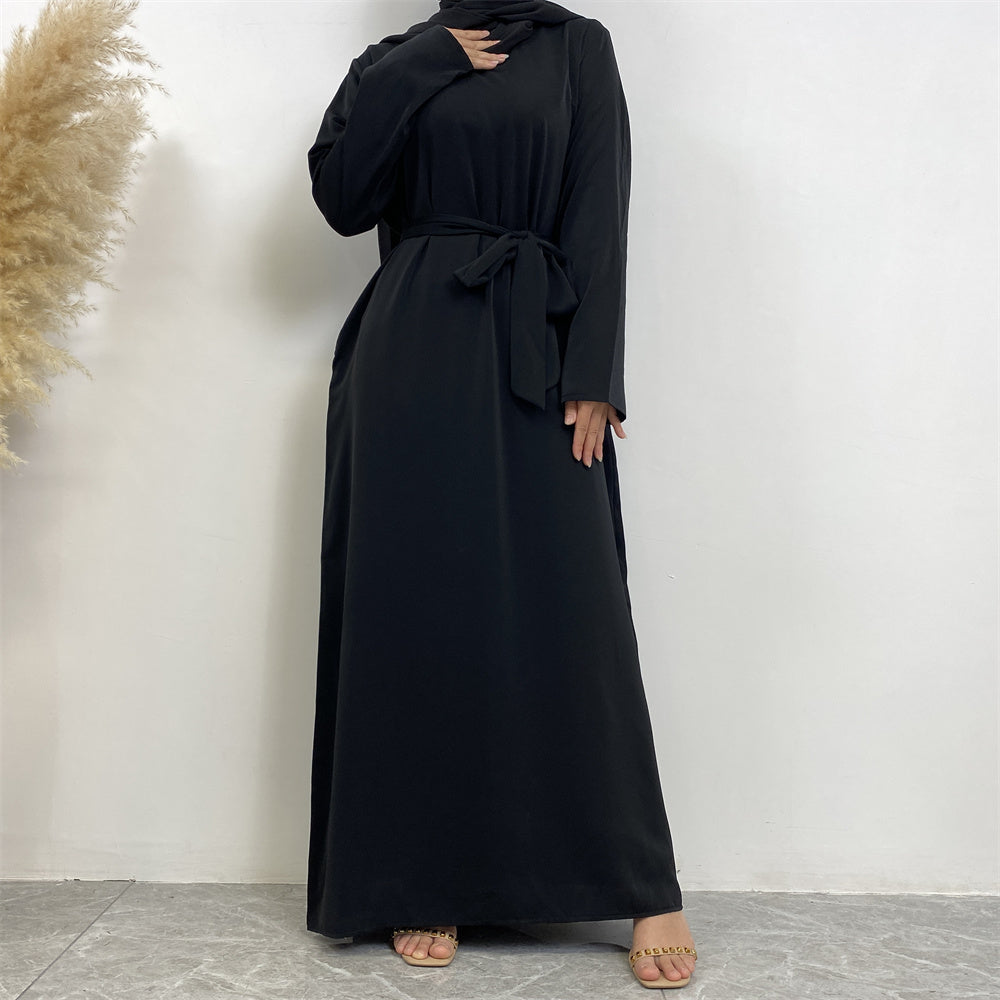 Saffa Abaya Open Sleeve - Black
