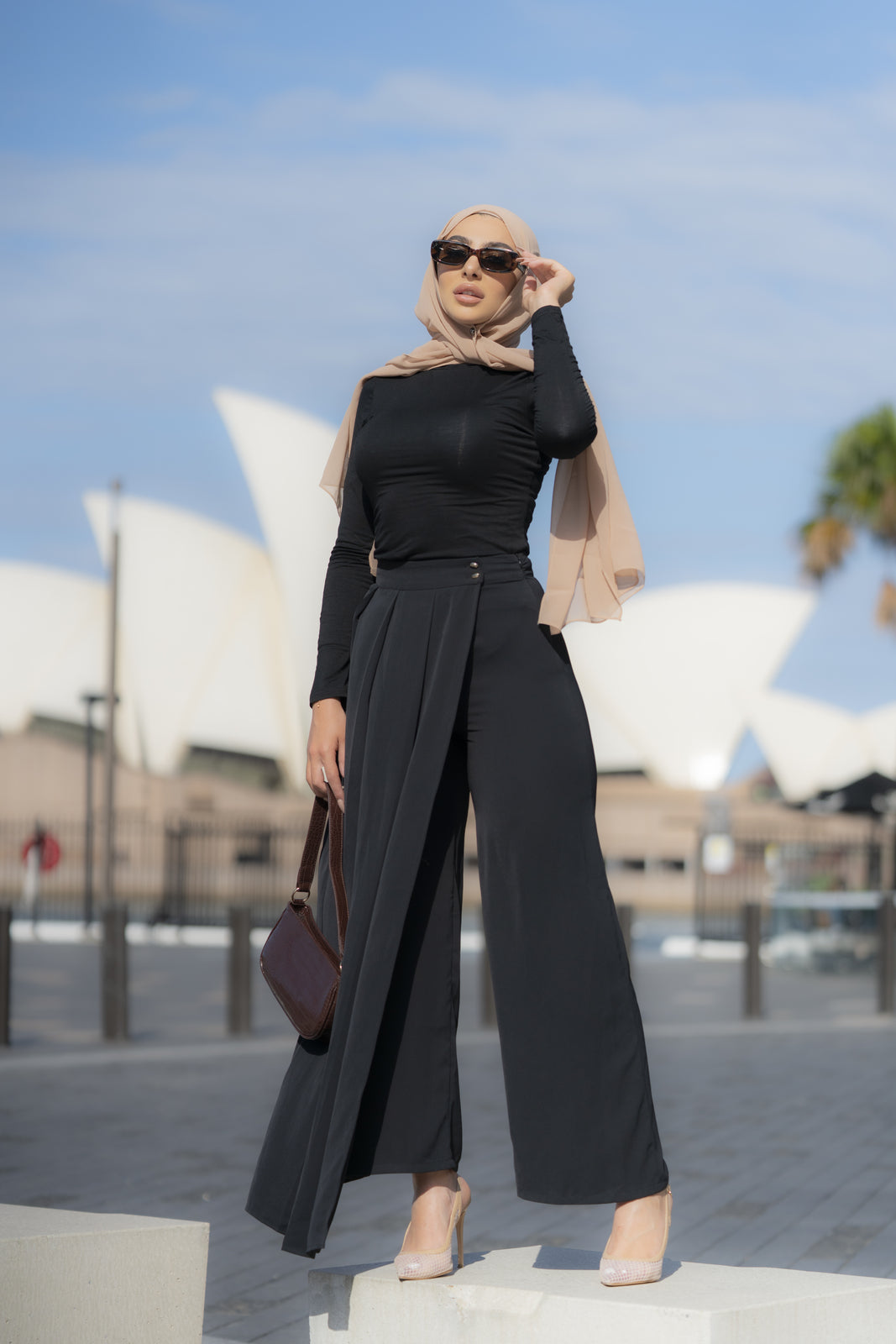 Pleated Wrap Trousers